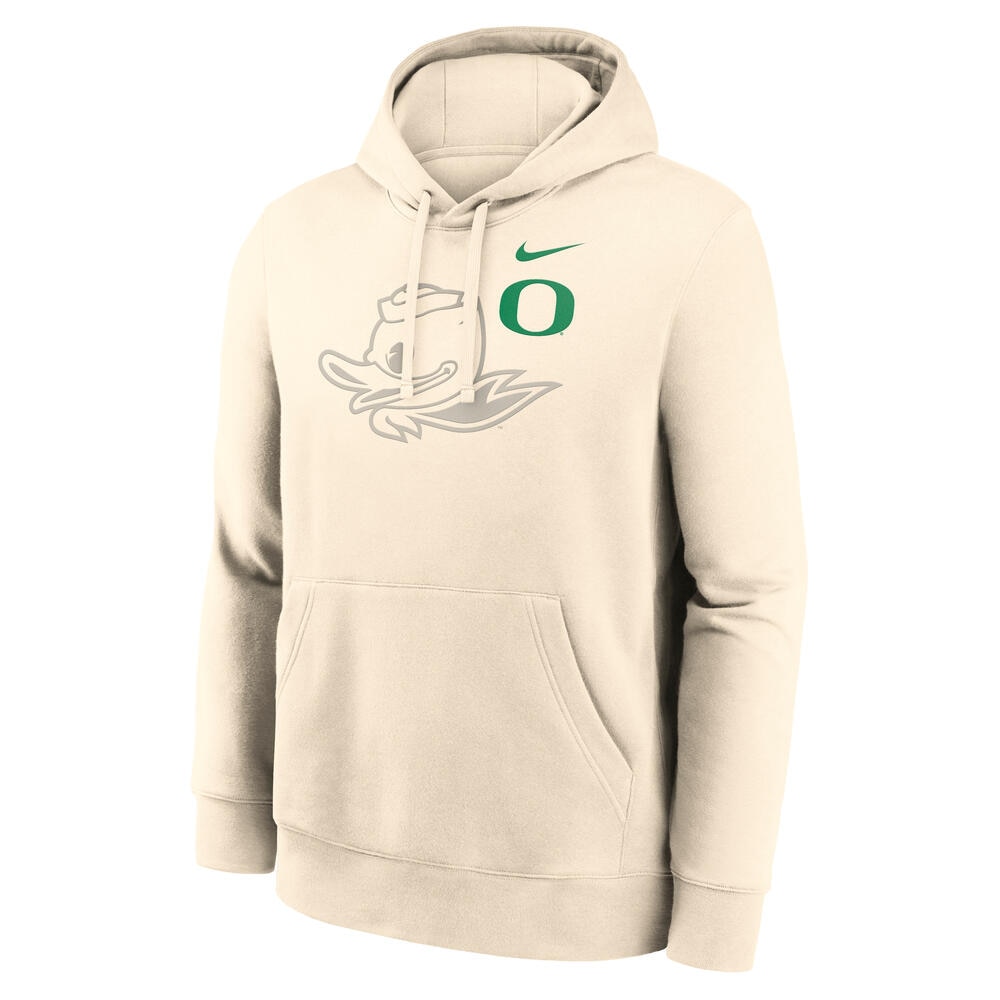Fighting Duck, Nike, Brown, Hoodie, Men, Unisex, Fleece, Tonal, Pullover, Sweatshirt, 965603